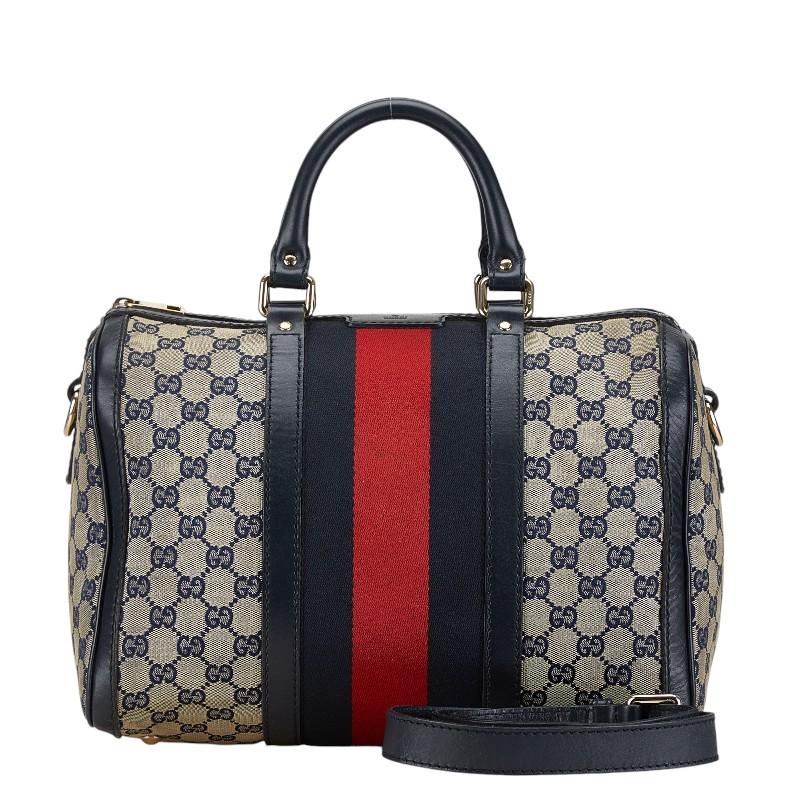 GUCCI（グッチ） GGキャンバス シェリーライン ボストンバッグ