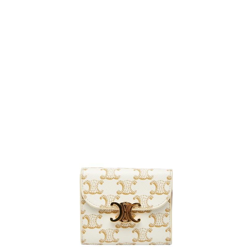 CELINE（セリーヌ） トリオンフ スモール フラップ ウォレット 三