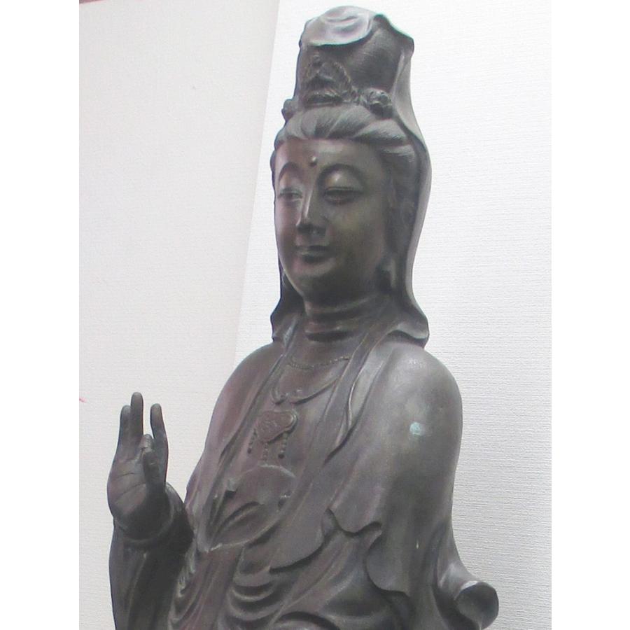観世音菩薩 立像 慈母観音 仏像 銅像 唐銅 青銅製 ブロンズ 観音像