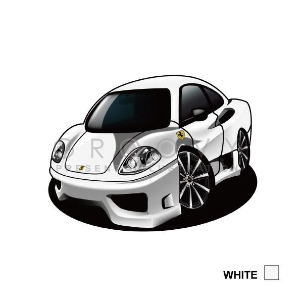 車好き プレゼント フェラーリ 360 モデナ 車 イラスト A4版