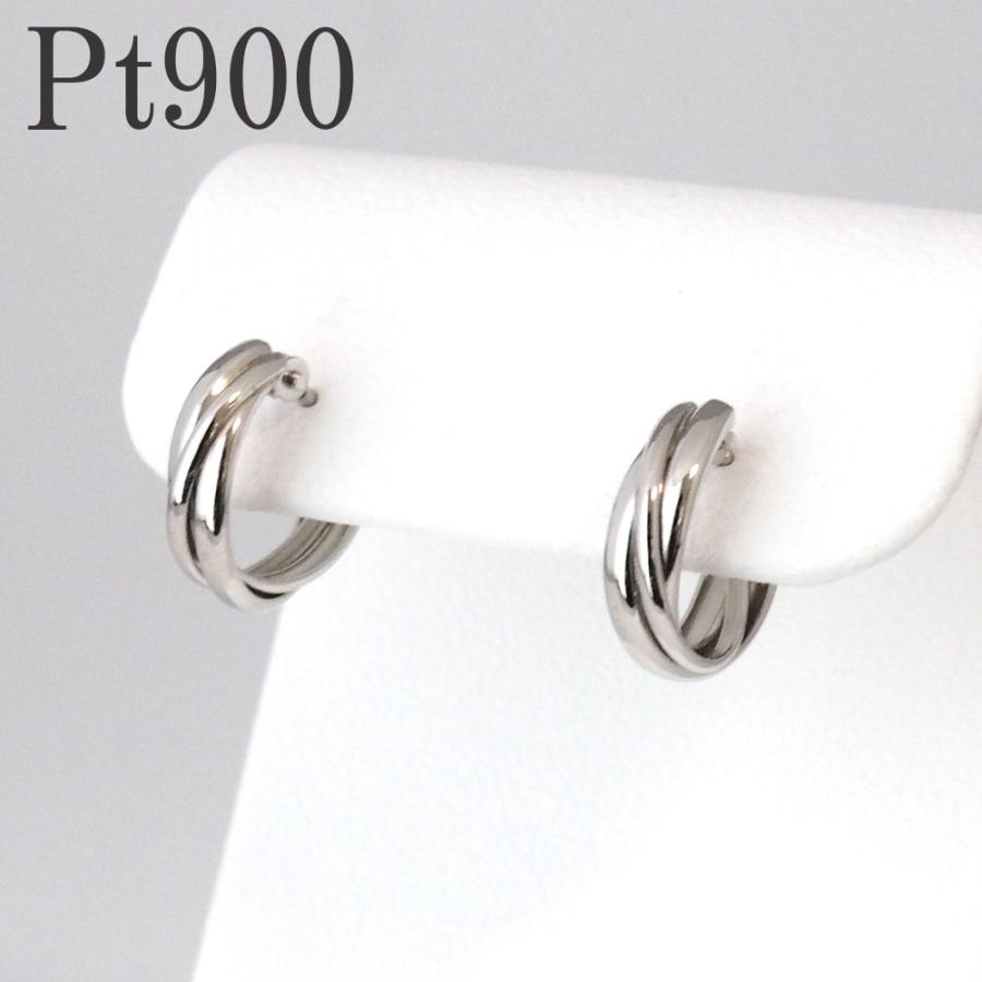 プラチナ ピアス フープ シンプル PT Pt900 地金 レディース