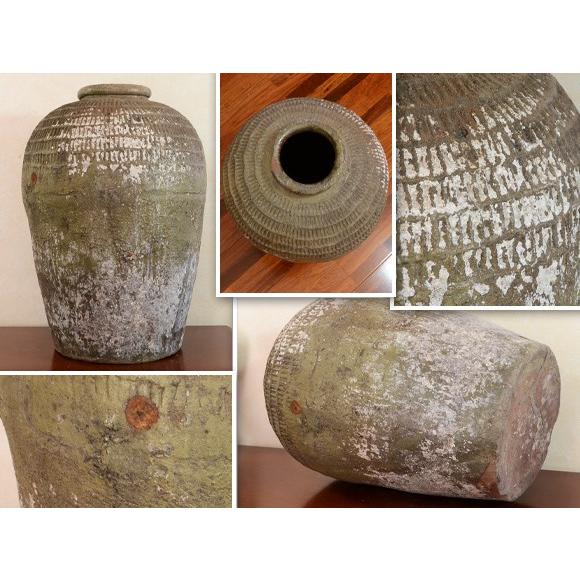 大壺 骨董 アンティーク 大型 花柄 陶器 花瓶 置物 焼物 装飾品 Yahoo