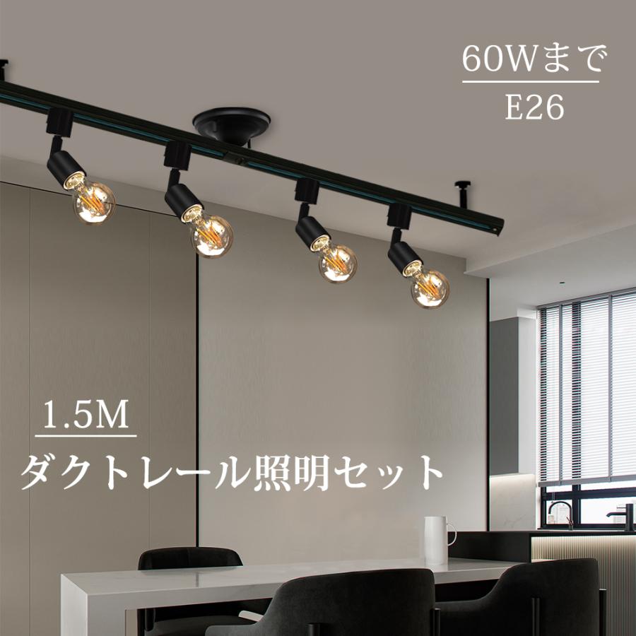 ダクトレール 1.5m ダクトレールライト セット LED電球付き LED電球 広