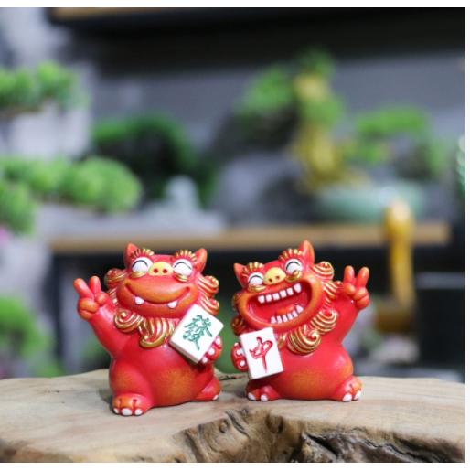 開運風水グッズ 獅子置物 狛犬 インテリア アジア かわいい シーサー