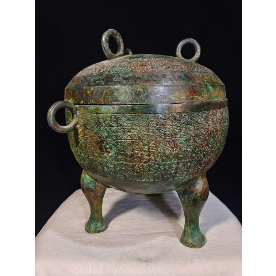 538『唐銅 盆 箱付き』 /骨董品 古美術 古玩 アンティーク 538『唐銅