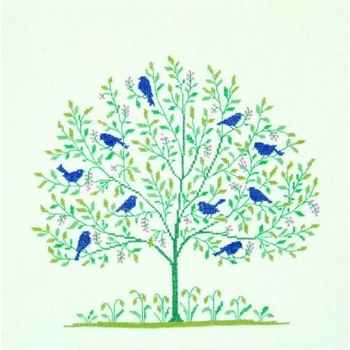 フレメ クロスステッチ 刺繍キット 【青い鳥】鳥と動物 デンマーク