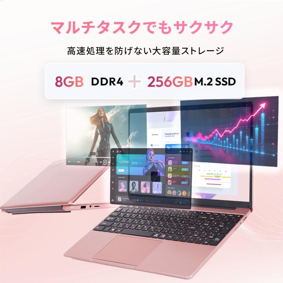 ピンク ノートパソコン 新品 windows11 office2024 2025モデル 13世代