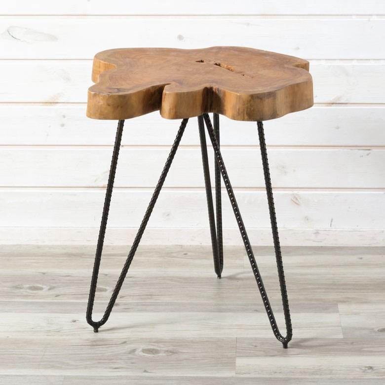 サイドテーブル テーブル 天然木 切株 木目 ヴィンテージ ミニテーブル
