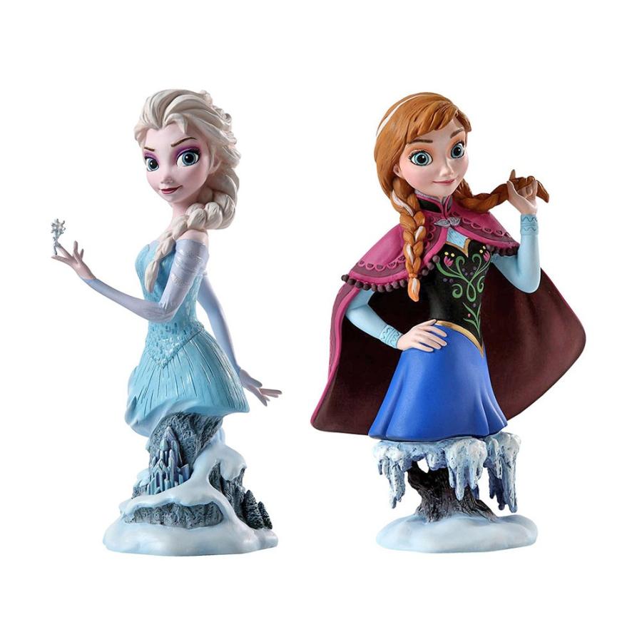 アナと雪の女王 アナ&エルサ ミニバスト 胸像 フィギュアリン 2点