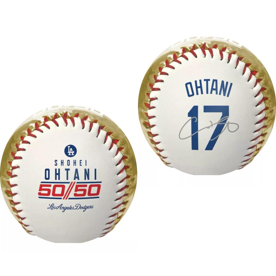 大谷翔平 LA ドジャース 50/50 達成記念 ゴールド/ホワイト 硬式ボール