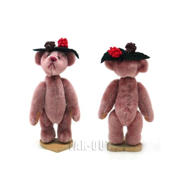 Little Gem Teddy Bear テディベア ミニチュア ぬいぐるみ ラズベリー
