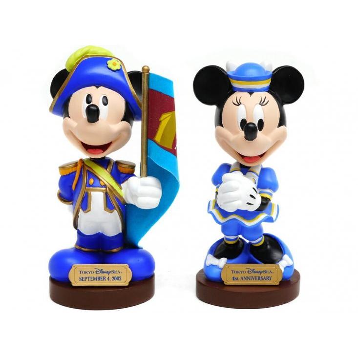 東京ディズニーシー 1周年 ミッキー＆ミニー ボブルヘッド 首振り