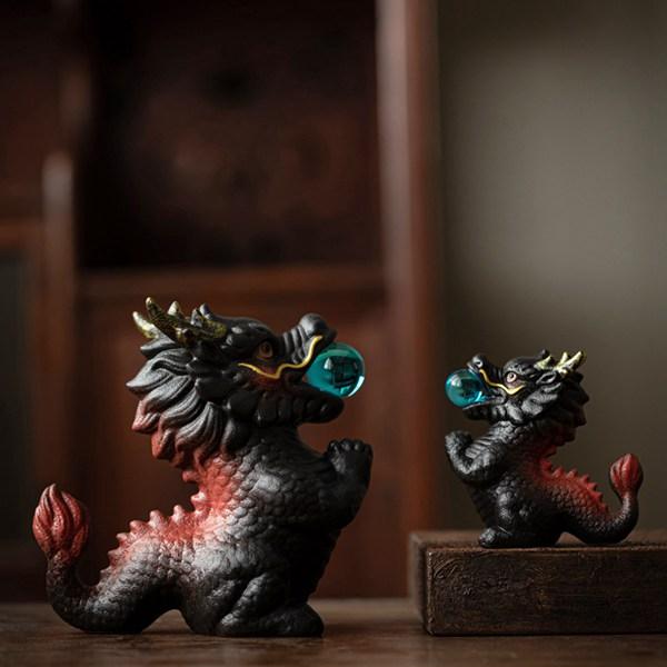 可愛い 龍の置物 干支 たつ 辰 竜 陶器 龍神 開運 干支飾り 幸運 風水