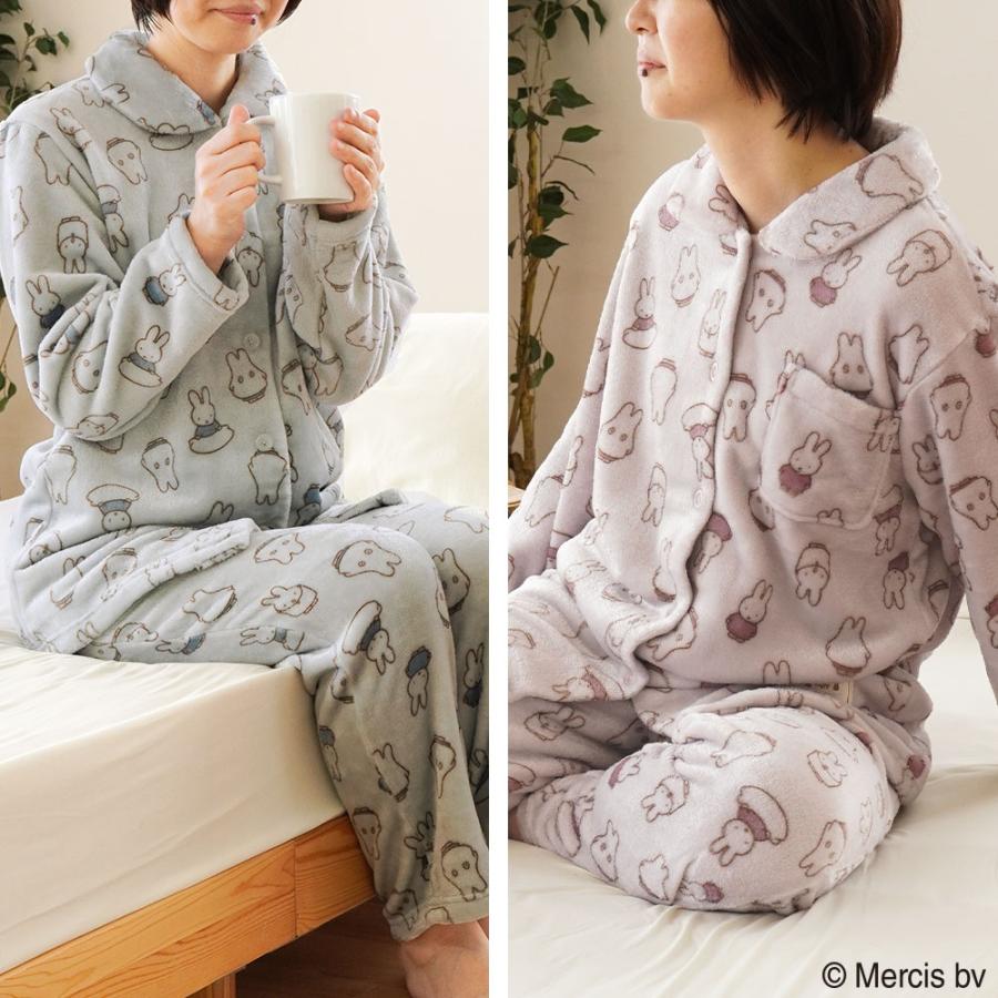 限定おやすミッフィーちゃんパジャマXLグレー×アイボリー おやす
