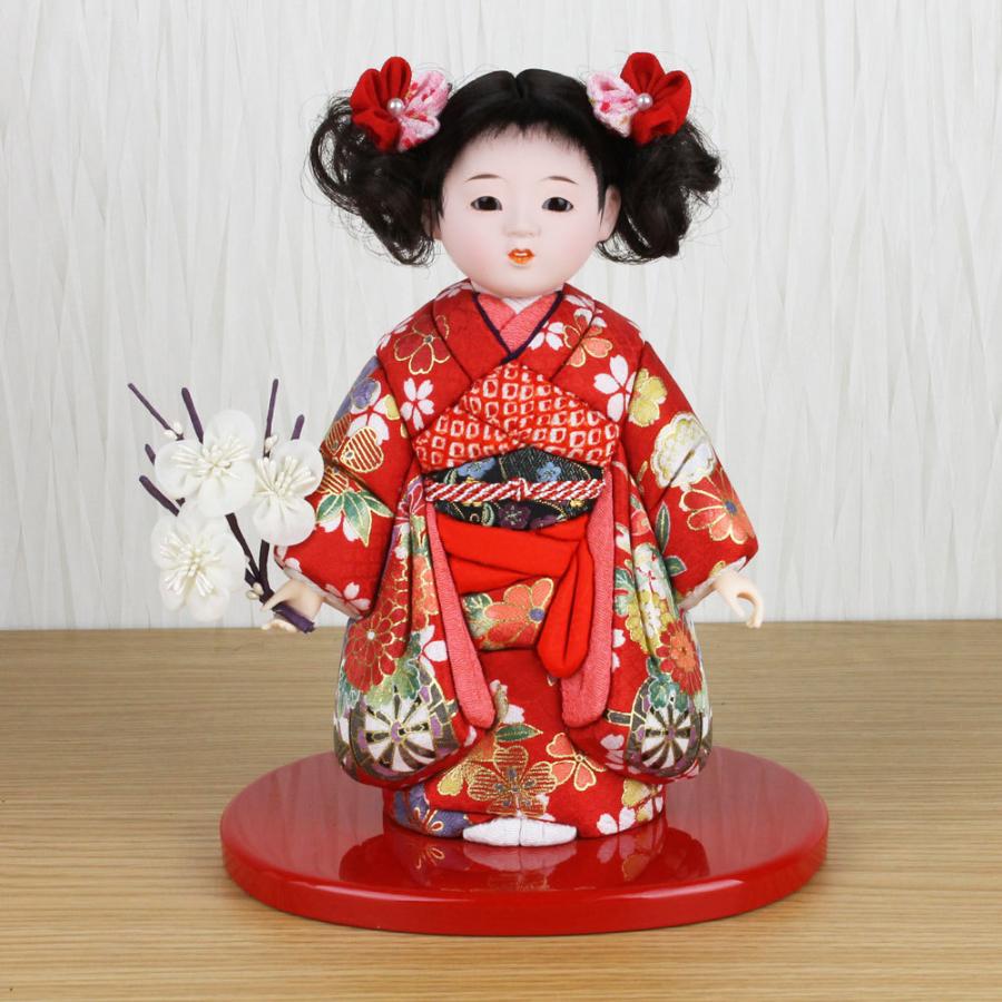 市松人形 木目込み 6号 ガラスケース入り 京染め市松人形(黄色)FUKU-R4