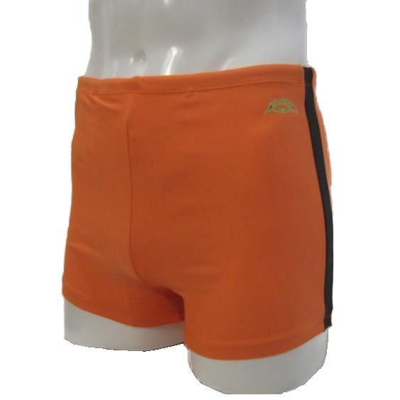 男子（大人用）オレンジ水泳トランクス SSW40 (明石被服) オレンジ×黒