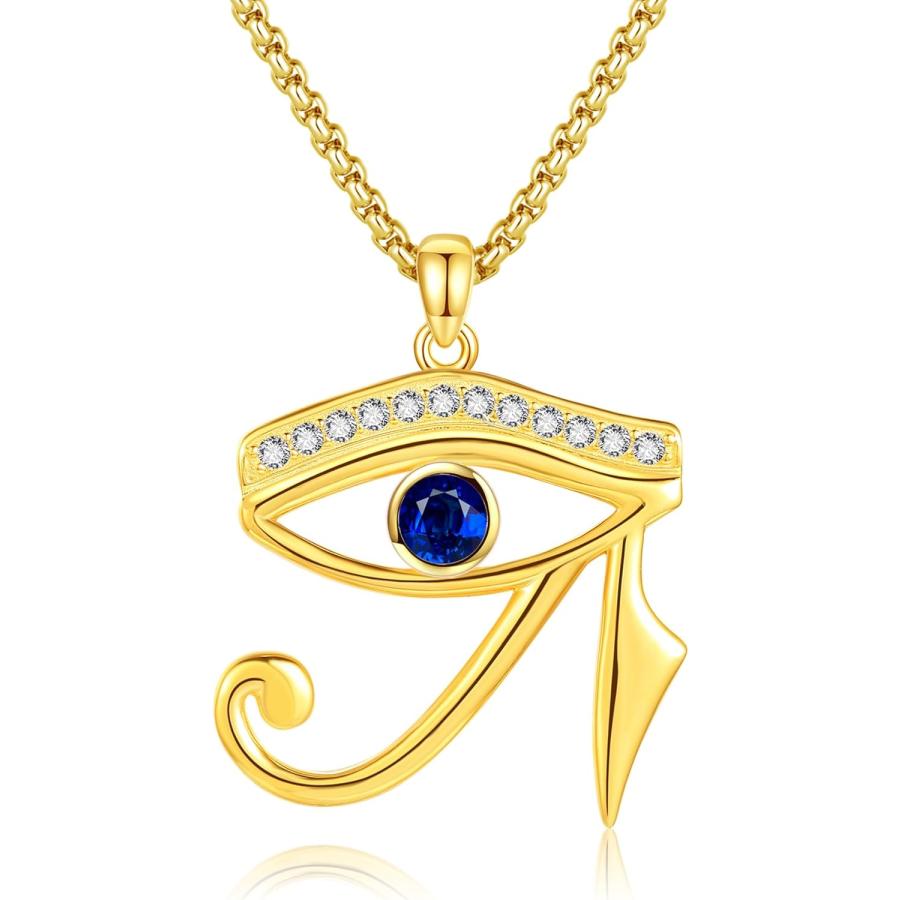 並行輸入品】AXOMY ゴールド ホルスの目 ネックレス メンズ 925