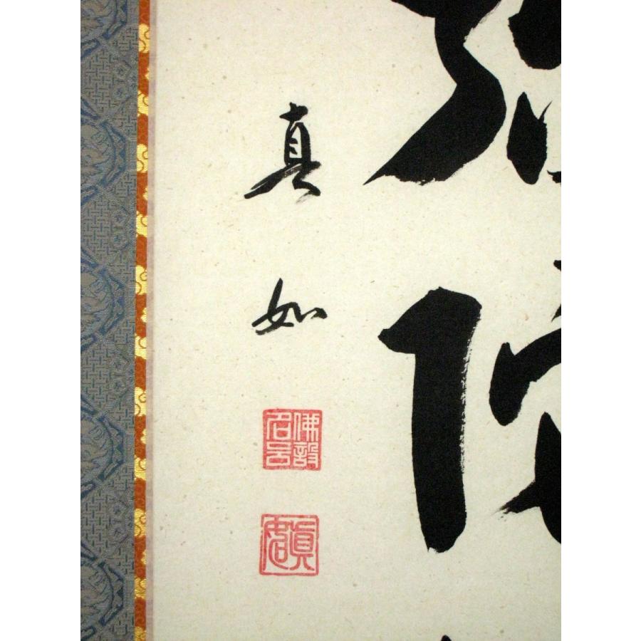 掛け軸 掛軸 六字名号・南無阿弥陀仏 山本真如 (真筆・新品) : 掛け軸