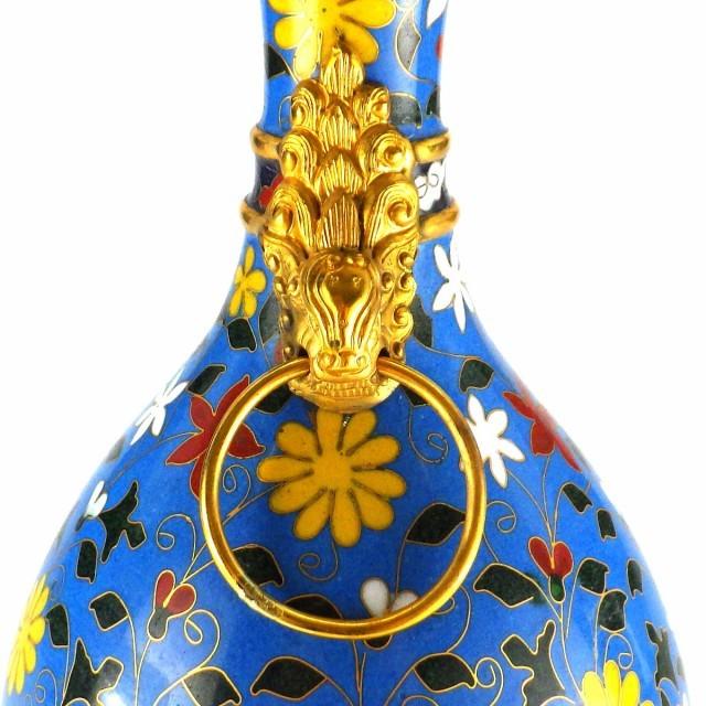 故宮博物院 七宝焼き 七宝焼 昭和レトロ インテリア 花柄 花瓶 中国