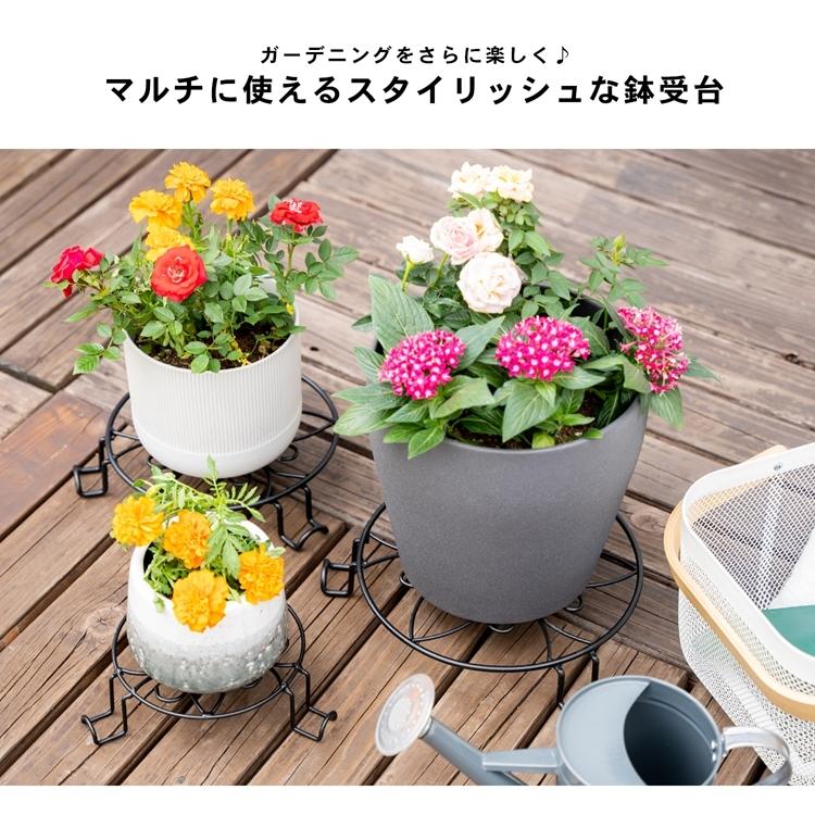 ◇コーナン オリジナル LIFELEX 鉢受スタンド M ブラック KT09