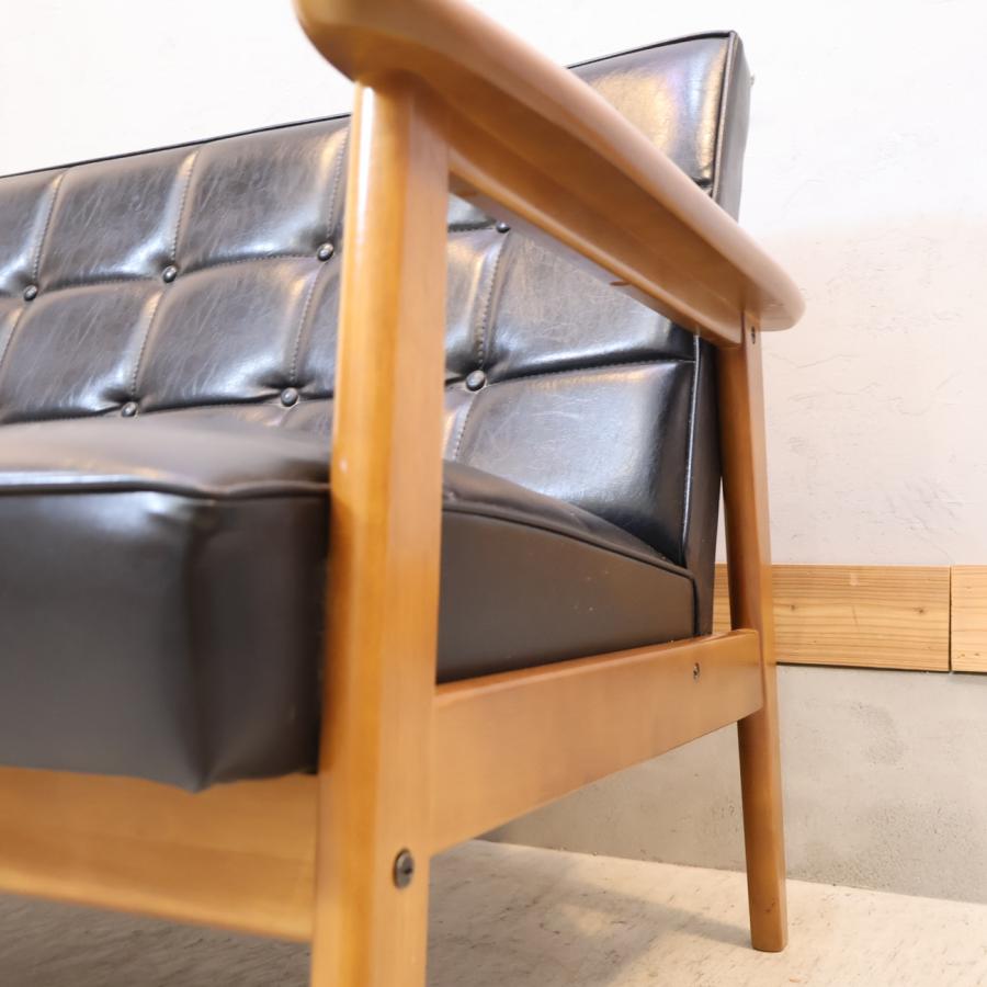 Karimoku60 カリモク60 ブラック 2シーター Kチェア 2人掛けソファ