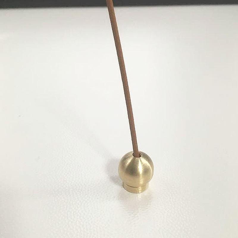 お香立て ボール 金 真鍮製 博鳳堂 炭谷三郎商店 線香立て 棒香 球体