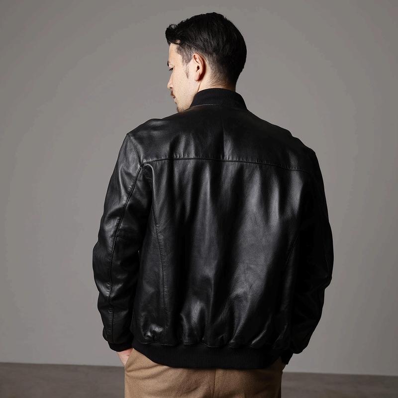Mo-LAWS MA-1ジャケット レザージャケット 革ジャン メンズ レザー