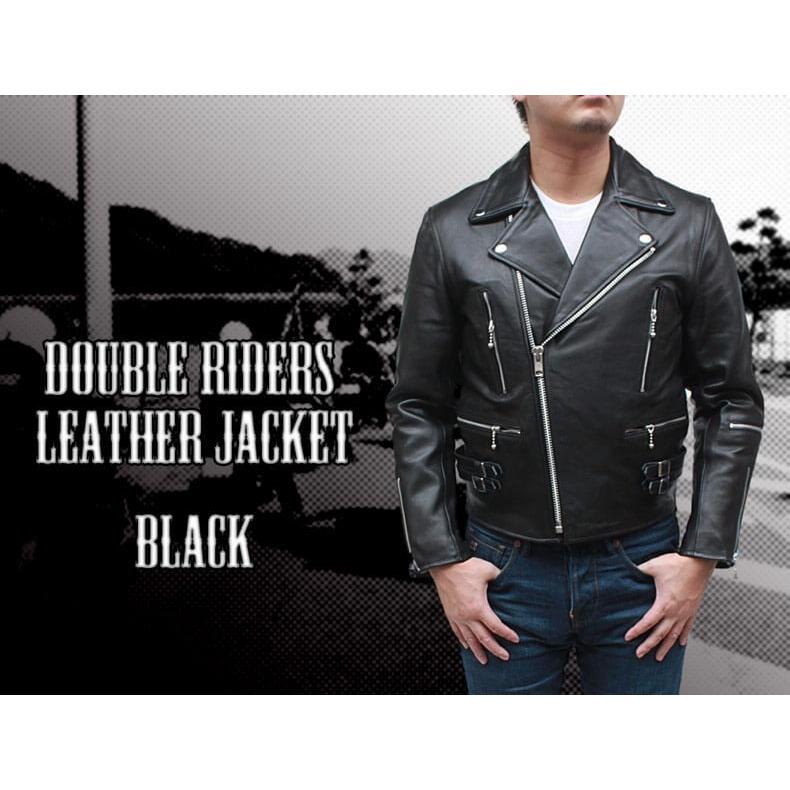 レザージャケット メンズ 革ジャン ライダースジャケット ダブル