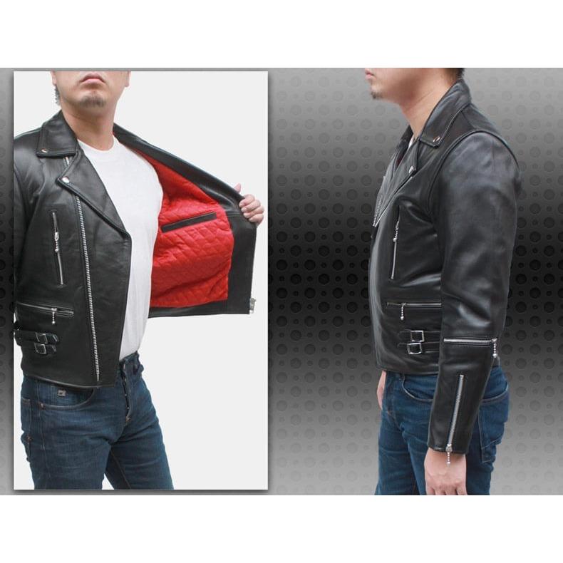 レザージャケット メンズ 革ジャン ライダースジャケット ダブル