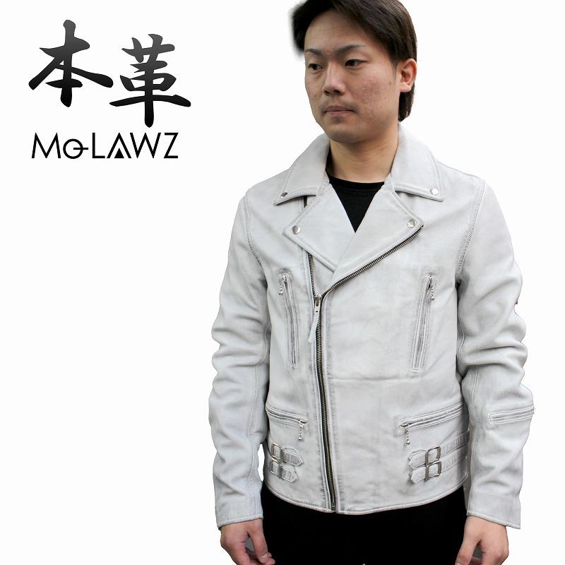 Mo-LAWS レザージャケット メンズ 革ジャン ダブルライダース