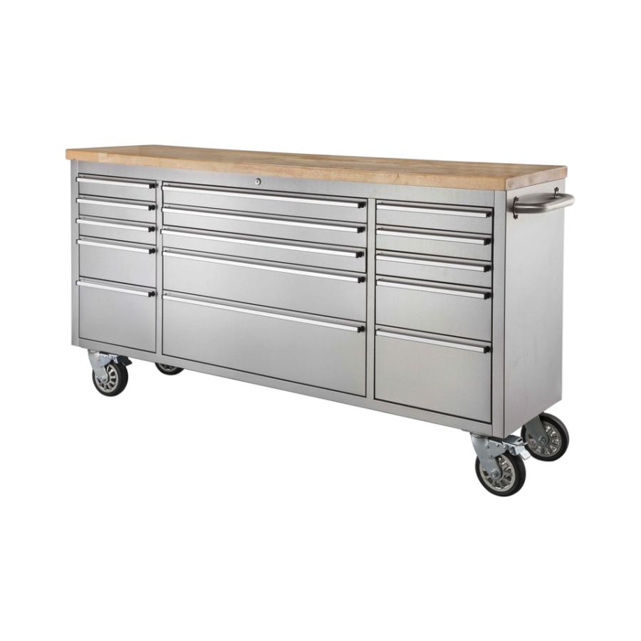 193-015)業務用 ステンレス キャビネット 引き戸付作業台