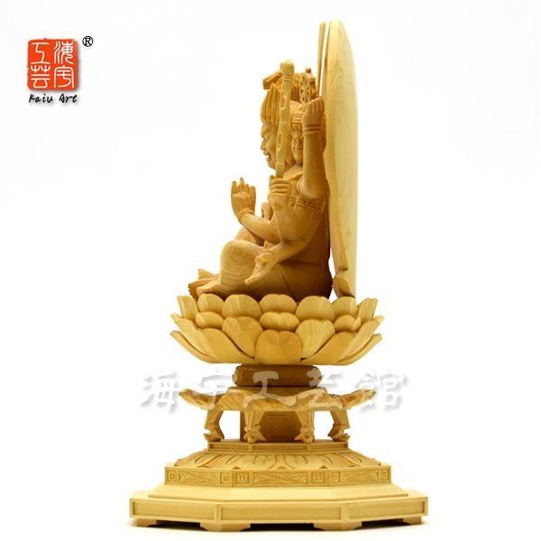 観音木彫頭部彫刻