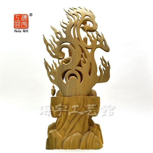 ☆不動明王半跏像 楠木 坐7.5寸 総高62cm : 海宇工芸館 Yahoo!店