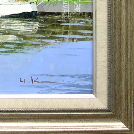 絵画 油絵 オンフルール（フランス） （黒沢久） 【肉筆】【油絵