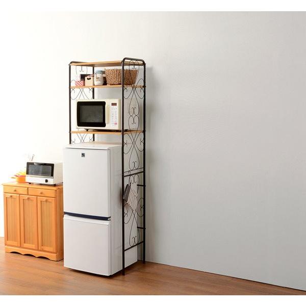 HAGiHARA（萩原） 冷蔵庫ラック 一人暮らし用 幅58cm キッチン家電