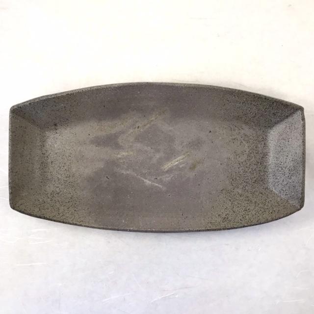 須恵器」舟形皿(大)/津軽金山焼 金山焼 陶器 日本製 手作り 記念品