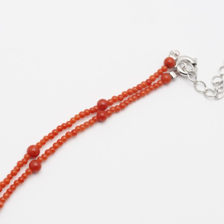 胡渡珊瑚 ステーション ネックレス 56cm アジャスターチェーン付き