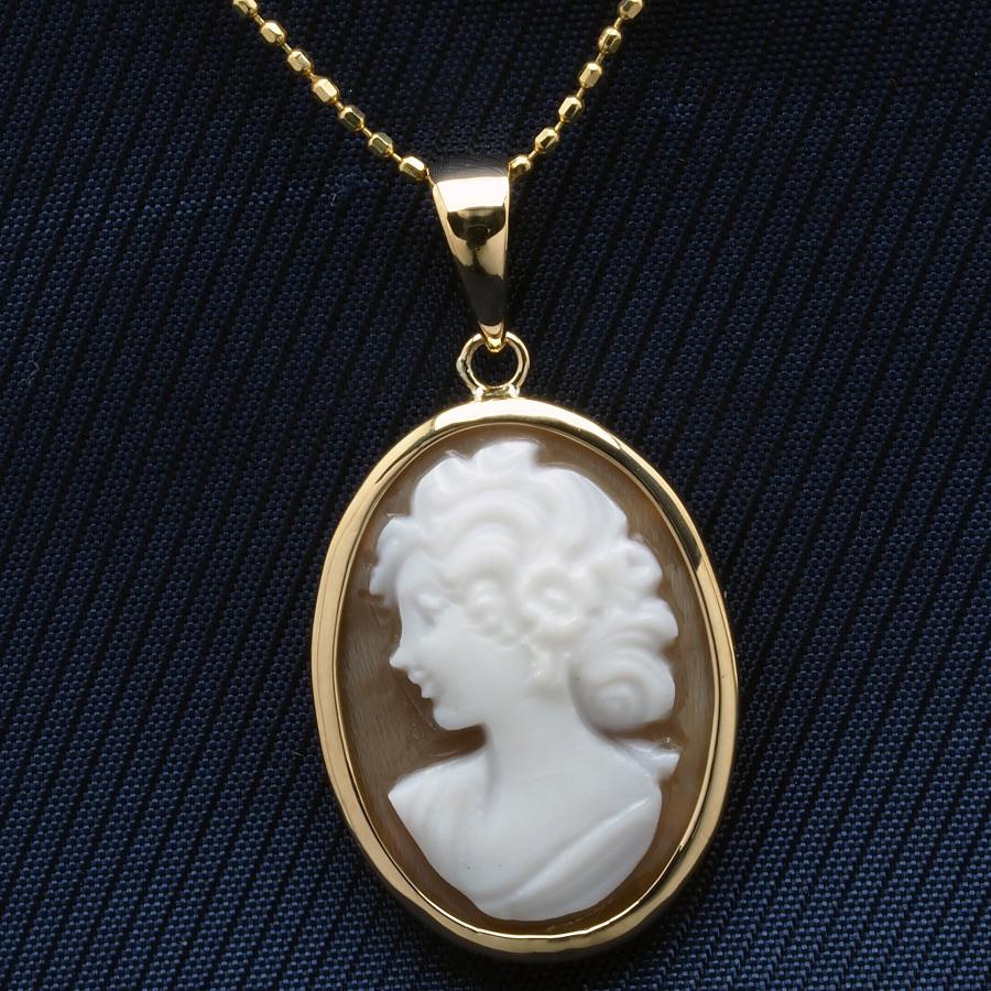 ✨sale✨K18カメオ ブローチ ペンダントトップネックレス 【公式通販】