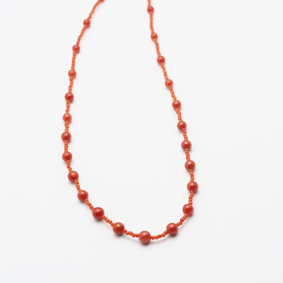 胡渡珊瑚 ステーション ネックレス 56cm アジャスターチェーン付き