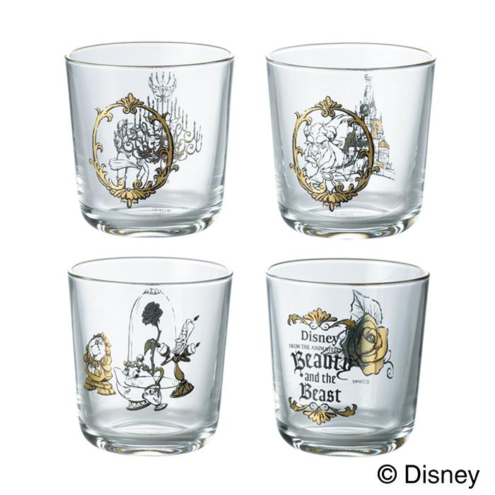 Disney（ディズニー） 【送料無料】ディズニー 美女と野獣 グラス4P
