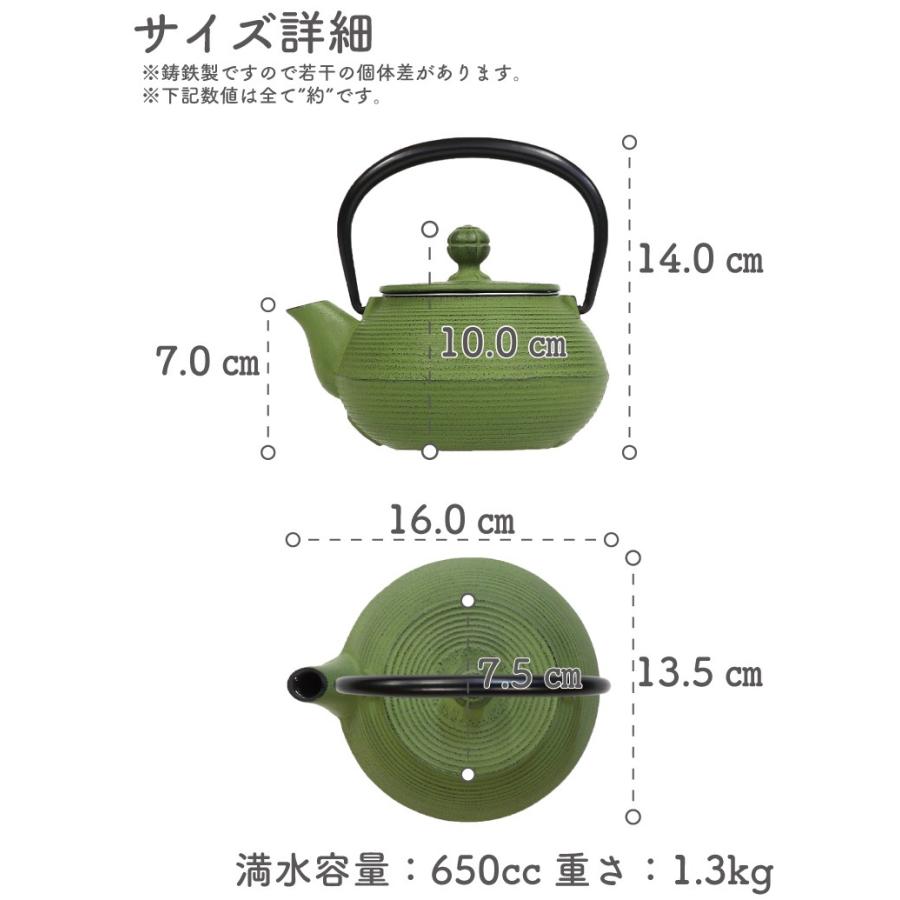 岩鋳（IWACHU） 急須 南部鉄器 ティーポット カラーポット 5型線引