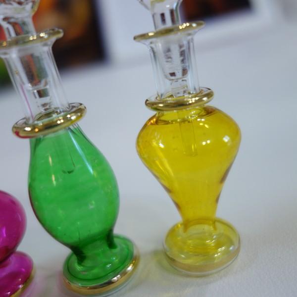 香水瓶 エジプト 8〜9cm×2cm 3本セット びん ビン ミニ ガラス細工