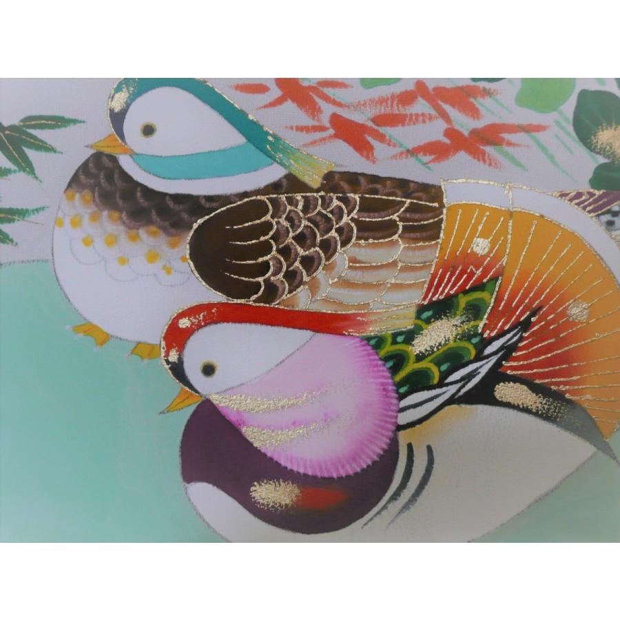 加賀友禅 花嫁のれん 花嫁暖簾 おしどり 手描き 花嫁のれん号 花嫁