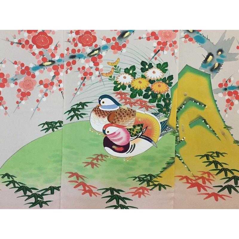 加賀友禅 花嫁のれん 花嫁暖簾 おしどり 手描き 花嫁のれん号 花嫁