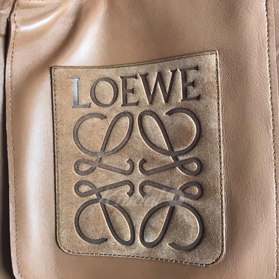 美品 LOEWE ロエベ レザージャケット 羊革 ブラウン 50サイズ（L相当