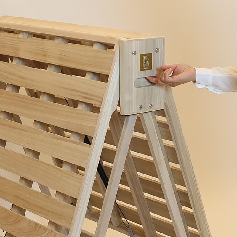 桐らくね プレミアム24 【日本製】 総桐製 すのこ折りたたみベッド