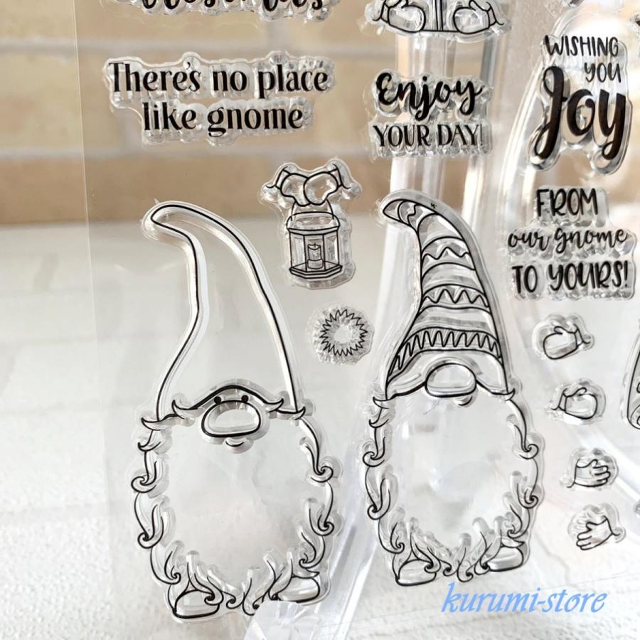 クリアスタンプ カッティングダイ 小人 家 海外 ダイカット型