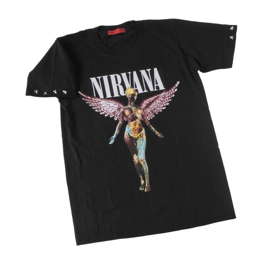 ニルヴァーナ NIRVANA IN UTERO インウテロ ブラックTシャツ NIRVANA