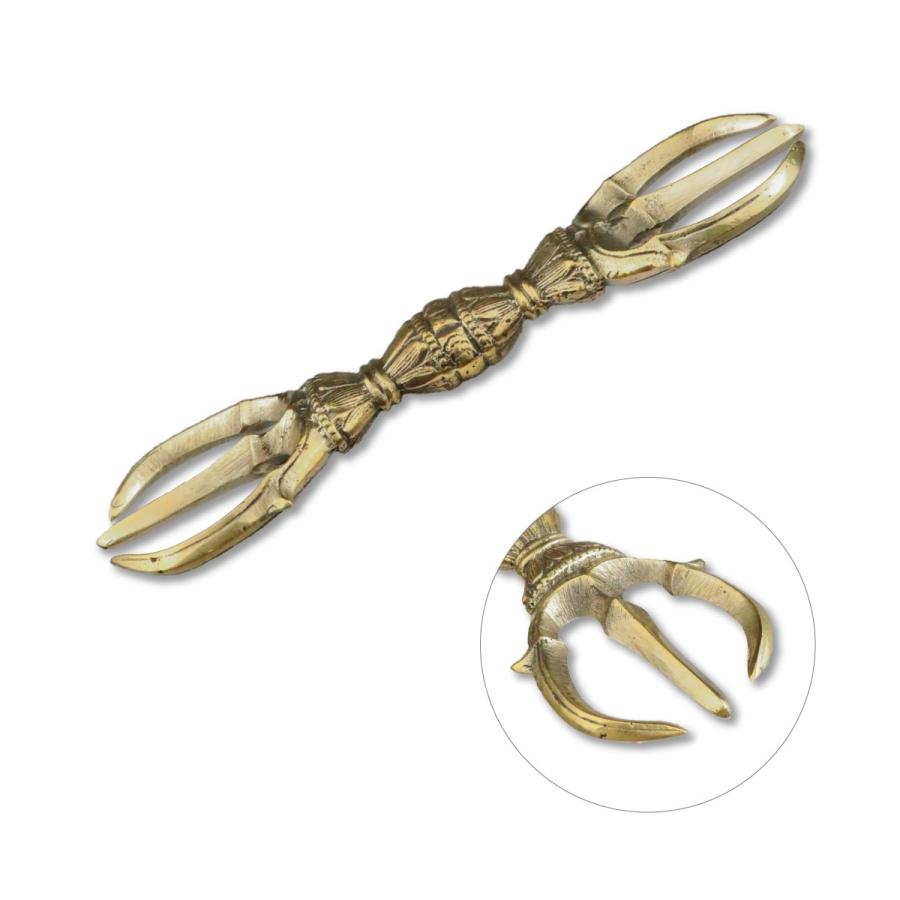 三鈷杵 15cm 真言宗 密教法具 金剛杵 送料無料 送料込み : 御朱印帳の