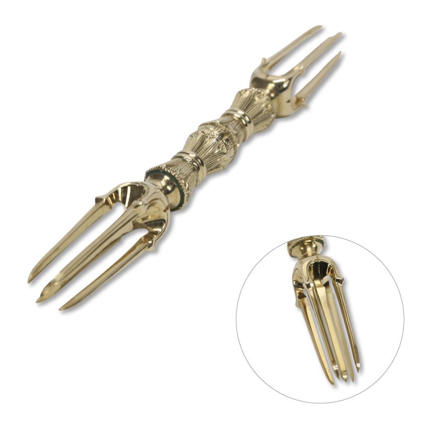 都五鈷杵 15cm すべ 五鈷杵 真言宗 密教法具 金剛杵 真鍮 日本製 送料